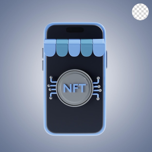 PSD nft shop 3d icon