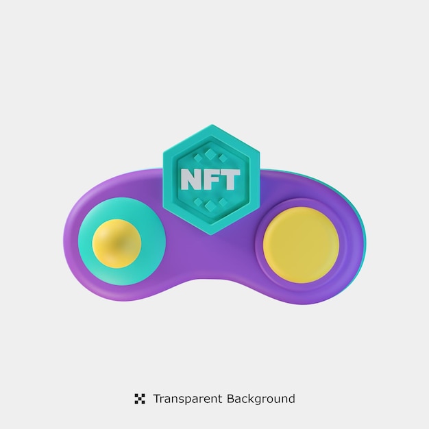 Nft spel 3d pictogram illustratie