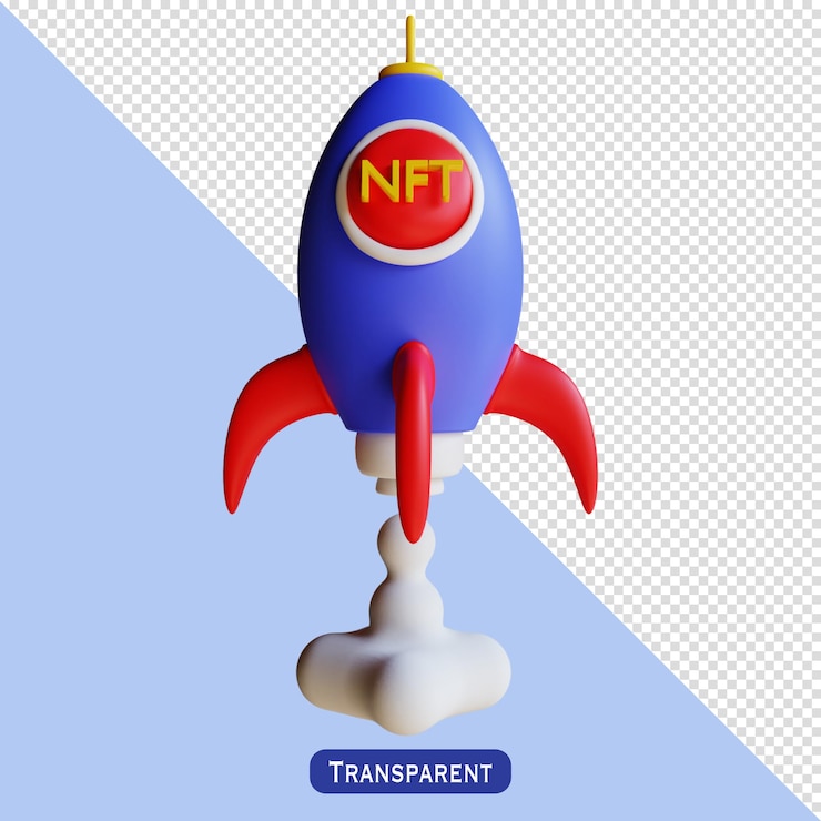 PSD nft startup 3 d style