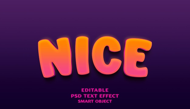 nice 3d text effect design
