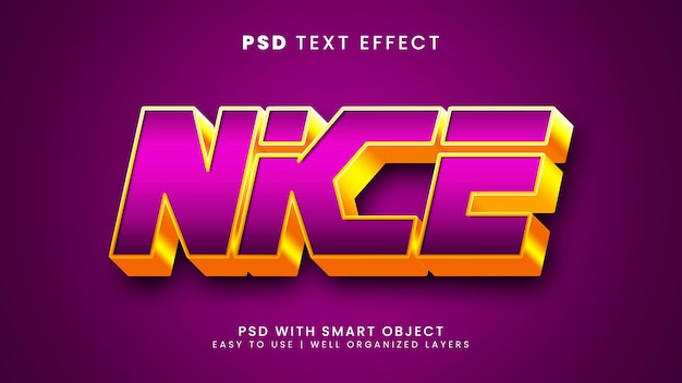 Nice editable text effect style template