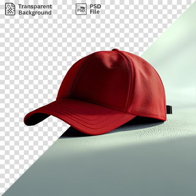 PSD nice hat red hat on a table