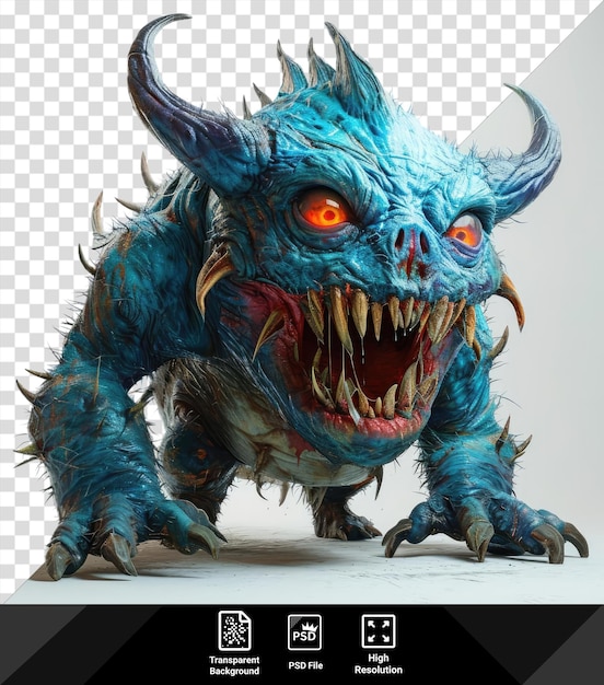 PSD nice monster figure the blue dragon