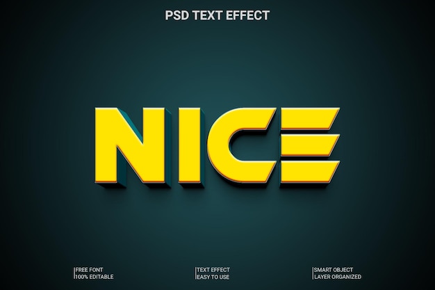 PSD nice psd 3d text style effect