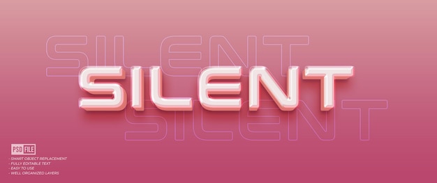 Nice text effect editable 3D style