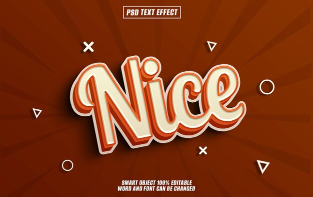 nice text effect font editable typography 3d text
