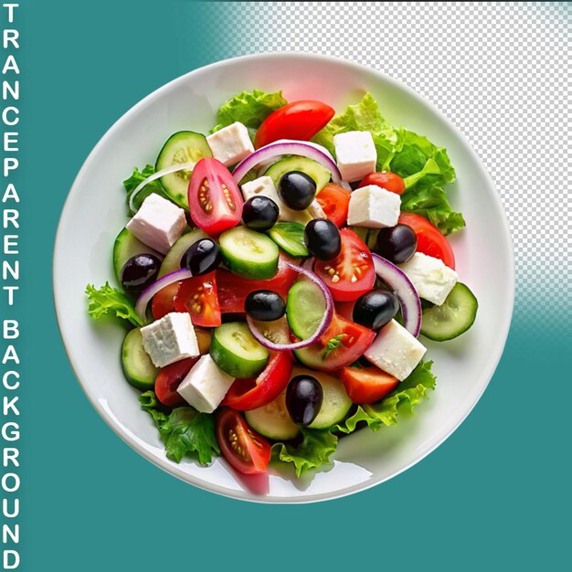 PSD nicoise salad isolated on transparent background