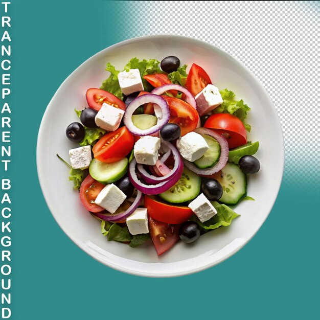 PSD nicoise salad isolated on transparent background