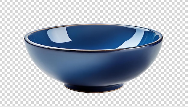 PSD niebieska ceramiczna miska izolowana na przezroczystym tle