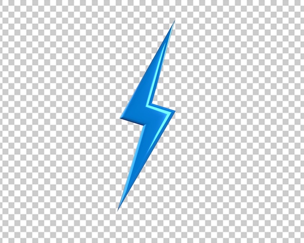 Niebieska ikona logo Thunder 3D światło prędkości