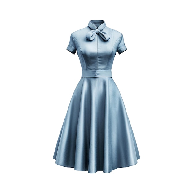 PSD niebieska sukienka odizolowana na przezroczystym tle utworzona za pomocą generatywnej sztucznej inteligencji