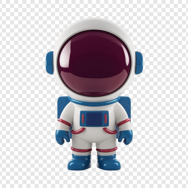 niebieski astronauta z fioletowym hełmem i białym garniturem