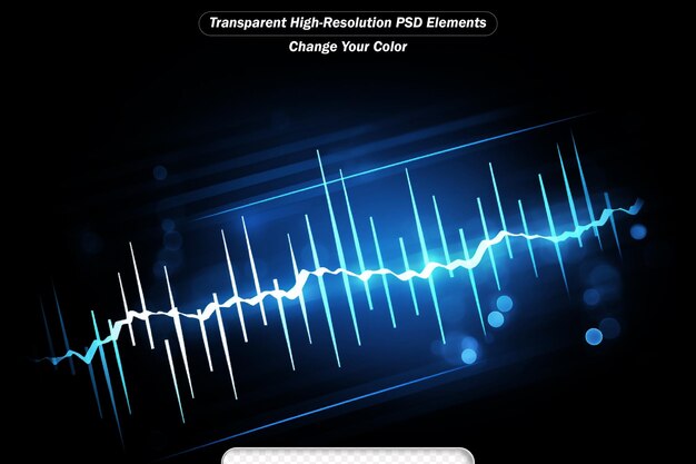 PSD niebieski monitor tętna z technologią sygnału vector