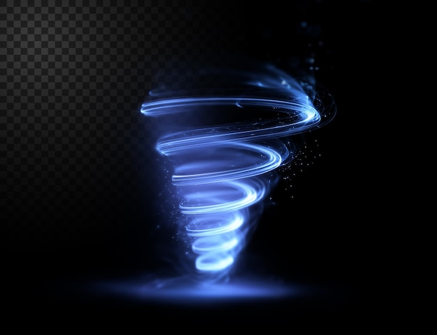 Niebieski Światło Tornado Vortex Swirl