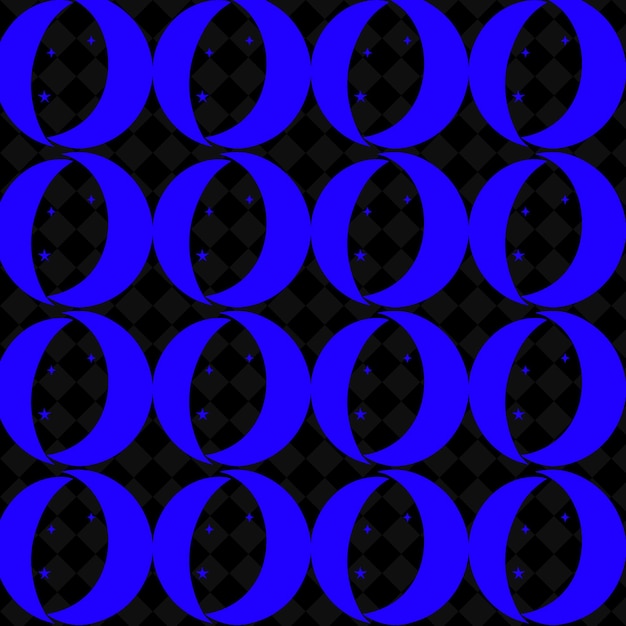 niebieskie krąg na czarnym tle z wzorem kręgów w środku
