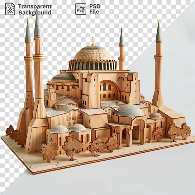 PSD niesamowity 3d model meczetu hagia sophia