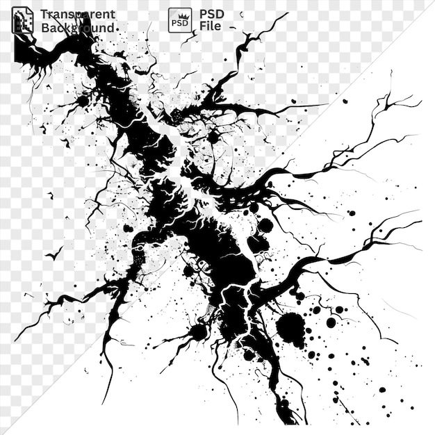 PSD niesamowity błyskawica splash symbol wektorowy uderzenie elektryczne w kształcie drzewa