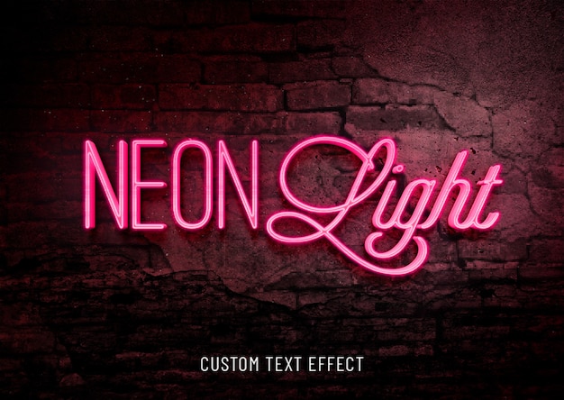 Niestandardowy efekt tekstowy światła neonowego