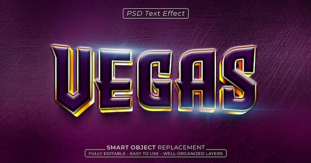Niestandardowy Efekt Tekstowy W Luksusowym Stylu Vegas 3d