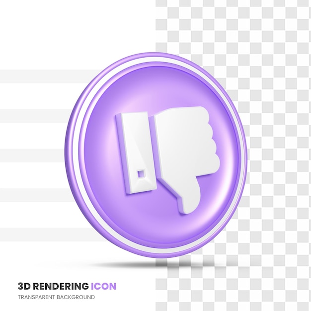 Niet leuk pictogram in 3d-rendering