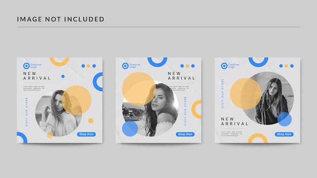 Nieuwe aankomst mode instagram postsjabloon