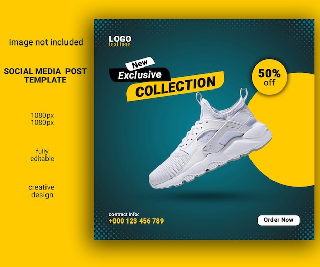 nieuwe collectie mode schoenen product verkoop social media post