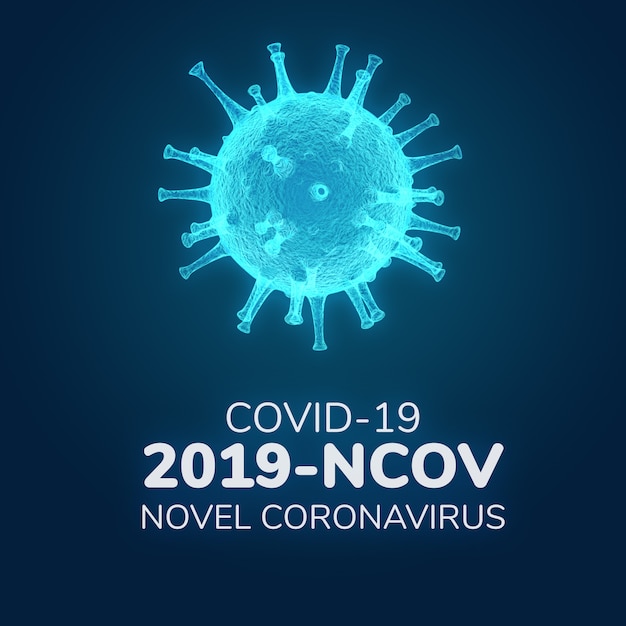 PSD nieuwe coronavirus-illustratie