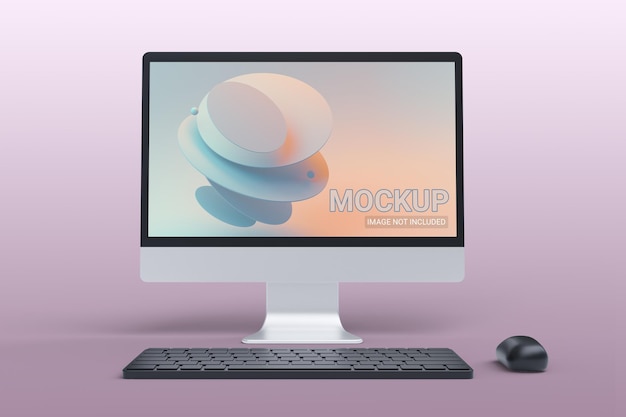 PSD nieuwe mockupsjabloon voor desktopcomputers