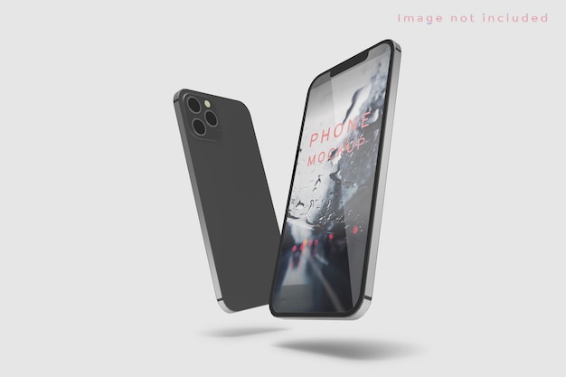 Nieuwe smartphone set mockup geïsoleerd