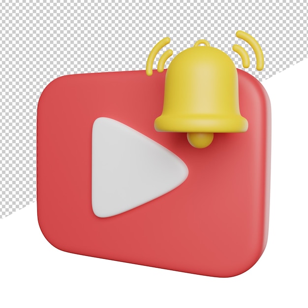 Nieuwe videomelding een rode knop met een bel erop