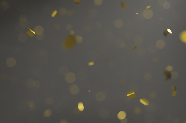 Nieuwjaar achtergrond met gouden abstracte confetti