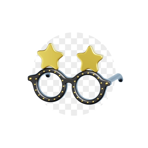 Nieuwjaarspartijbril 3D Icon