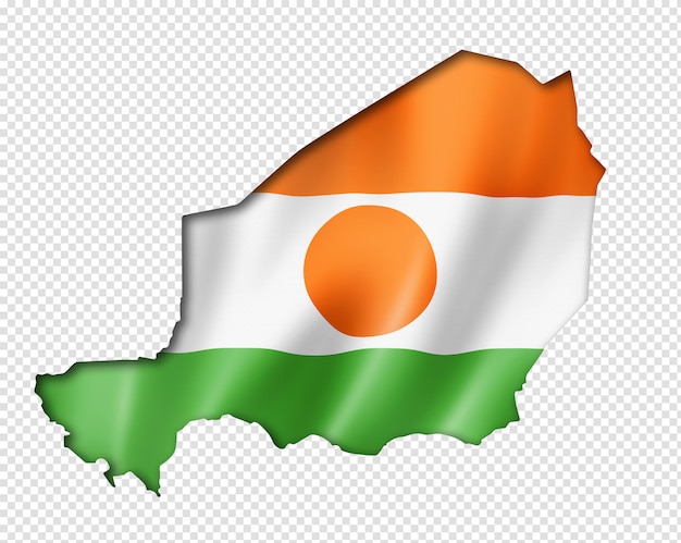 Niger flag map