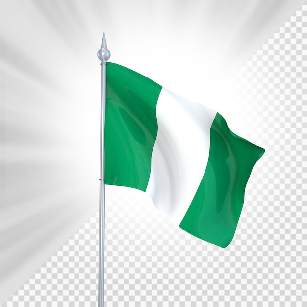 PSD niger vlag 3d renderen