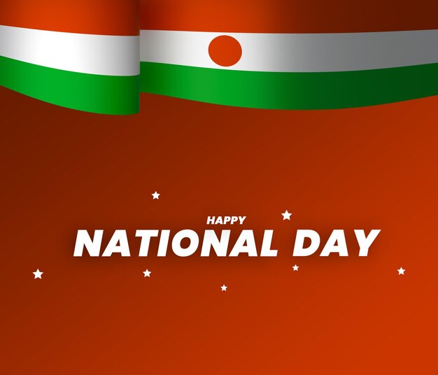 PSD niger vlag element ontwerp nationale onafhankelijkheidsdag banner lint psd