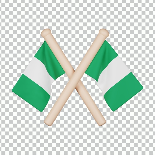 PSD nigeria flag 3d icon