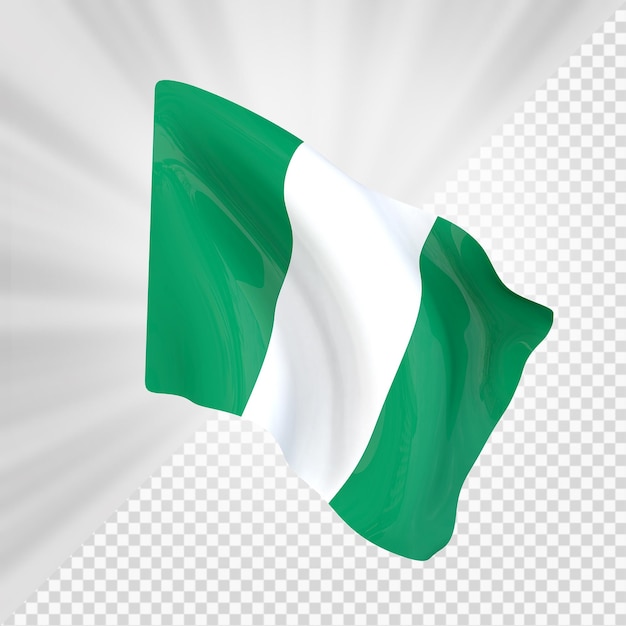 PSD nigeria flag 3d render