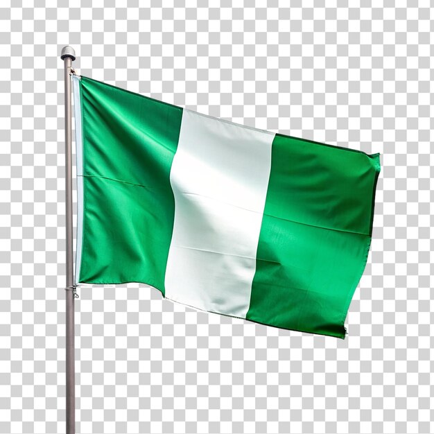 PSD a nigeria flag on transparent background