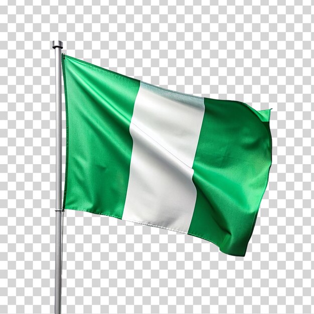 A nigeria flag on transparent background