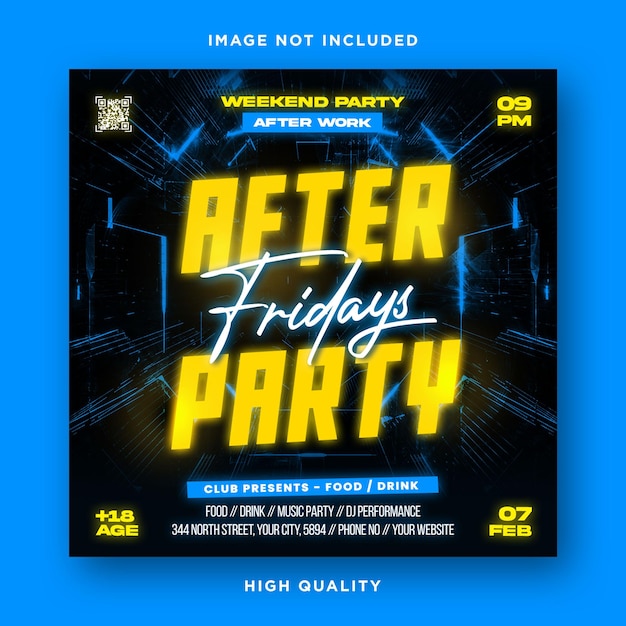 Night club flyer design template