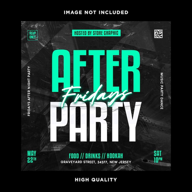 PSD night club flyer design template