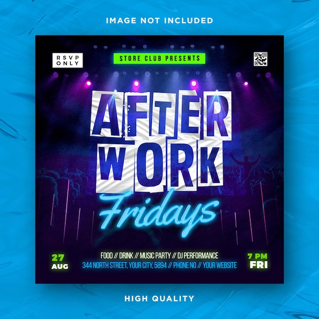 Night club flyer template design