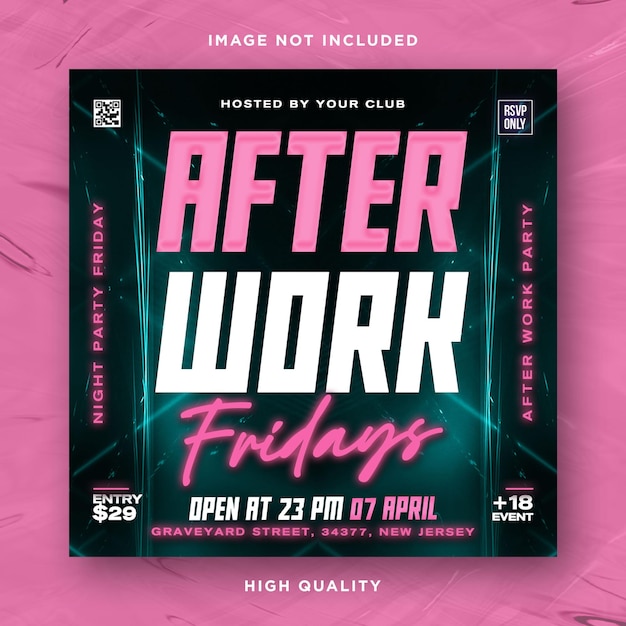 Night club flyer template design