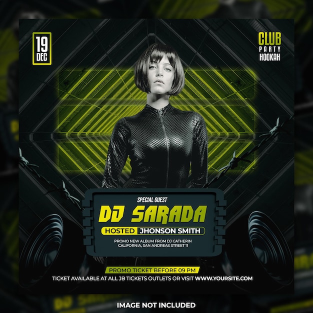 Night club flyer template