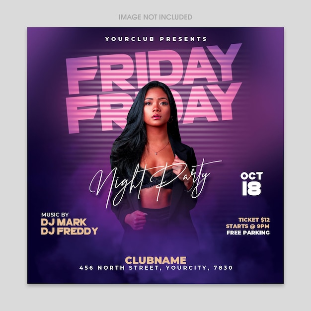 Night club flyer template