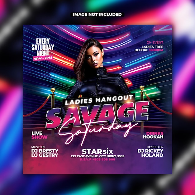 Night club flyer template