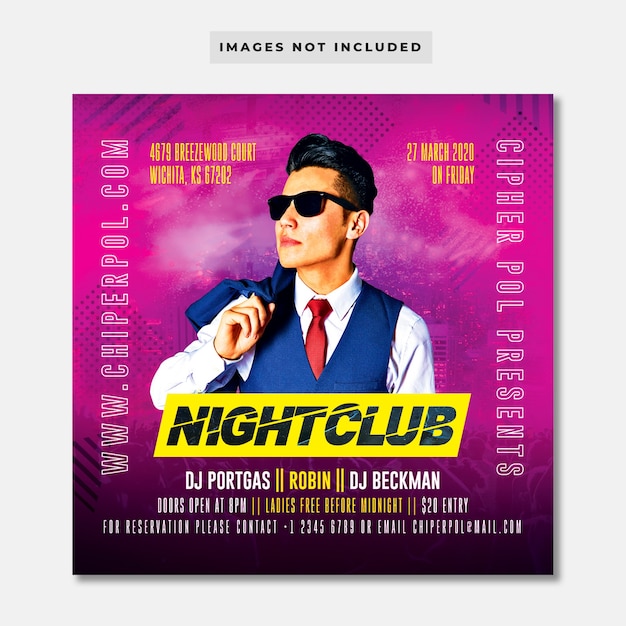 Volantino per night club