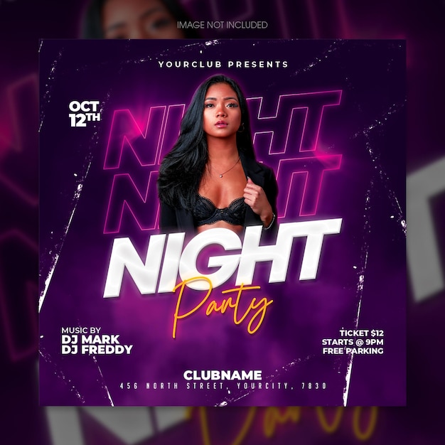 PSD night club flyer