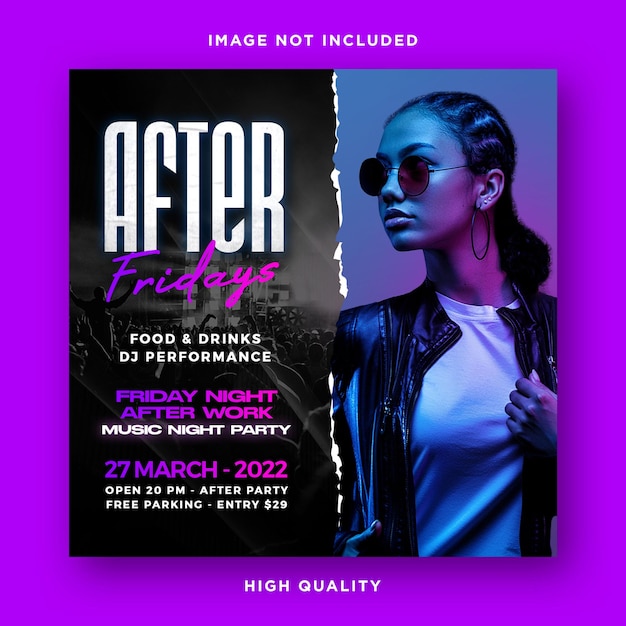 Night club party flyer design