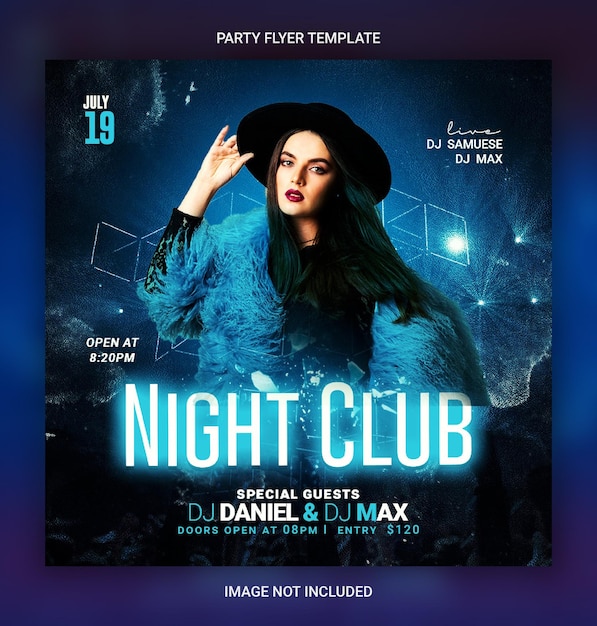 Night Club Party Flyer Template Creative Design